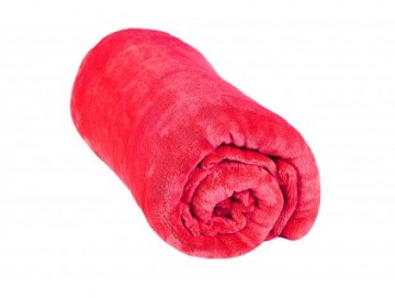 Deka z mikroflanelu, velikost 150x200 cm – červená Deka z mikroflanelu, velikost 150x200 cm – červená